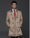 Beige classic raincoat