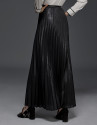 Long pleated party skirt