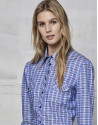 Camisa cuadros azul indigo