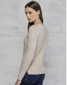 Jersey lana merino estructura color ivory