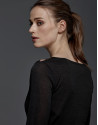 Red lace cocktail sweater