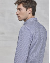 Camisa en vichy marino con fantasía