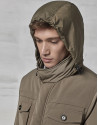 Mink colored, three-quarter jacket with 4 pockets