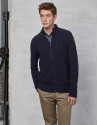 Navy blue jacket with zipper