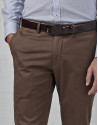 Brown cotton chinos