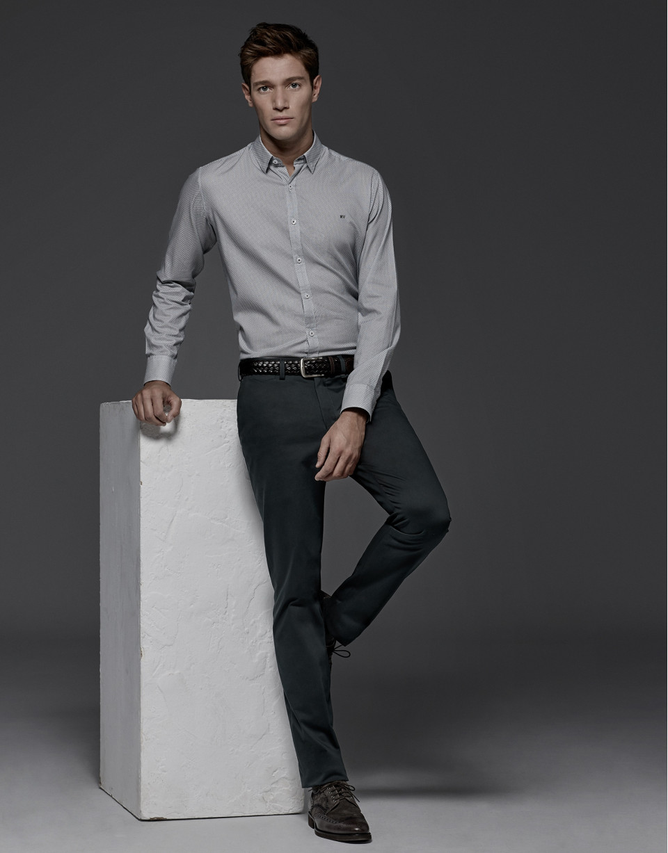Pantalón chino algodón verde