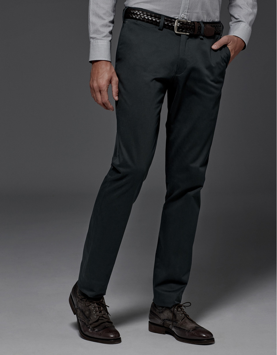 Pantalón chino algodón verde