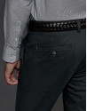 Green cotton chinos