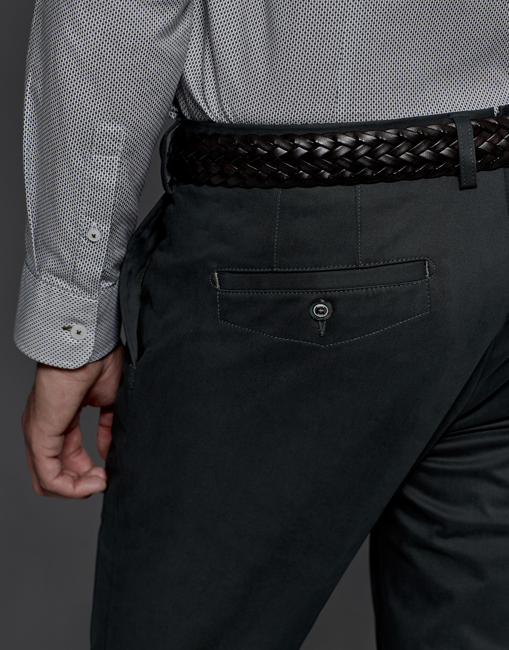 Pantalón chino algodón verde