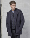 Parka con chaleco desmontable azul marino