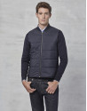 Navy blue, removable vest and parka