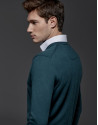 Jersey cuello pico lana verde