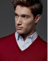 Jersey cuello pico lana rojo