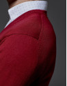Jersey cuello pico lana rojo
