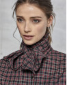 Camisa lazada cuadro escocés
