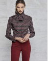 Camisa lazada cuadro escocés