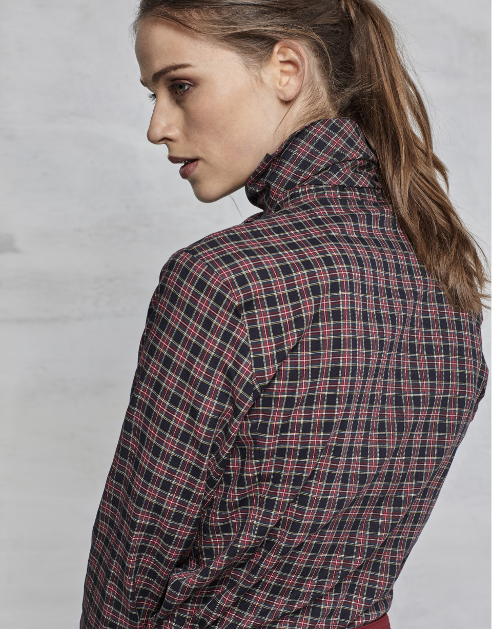 Camisa lazada cuadro escocés