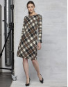 Straight plaid dress