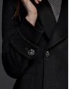 Black sailor's pea jacket