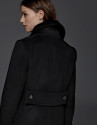 Black sailor's pea jacket