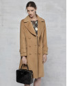 Long fitted camel coat