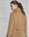 Long fitted camel coat