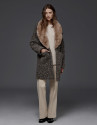 Chaquetón punto oversize gris