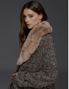 Chaquetón punto oversize gris