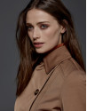 Brown classic trench coat with quilted lining