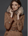 Brown classic trench coat with quilted lining