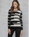 Black/white striped sweater