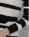 Black/white striped sweater