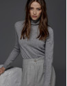 Jersey cuello cisne gris