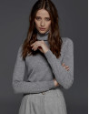 Jersey cuello cisne gris