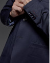 Navy blue sports jacket with patch pockets