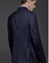 Navy blue sports jacket with patch pockets