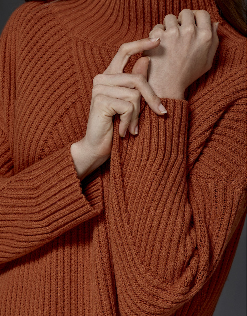 Jersey oversize color calabaza