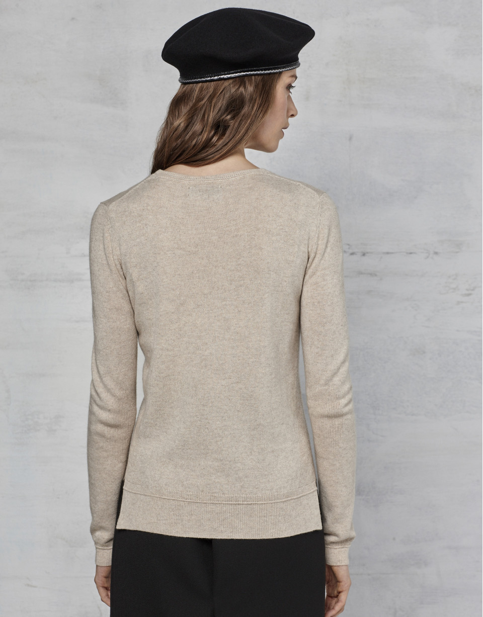 Ivory wool/cashmere sweater