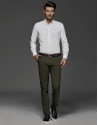 Pantalón chino microdibujo caqui