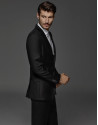 Black fake plain suit