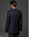 Traje Half Canvas regular cuadro difuminado azul marino