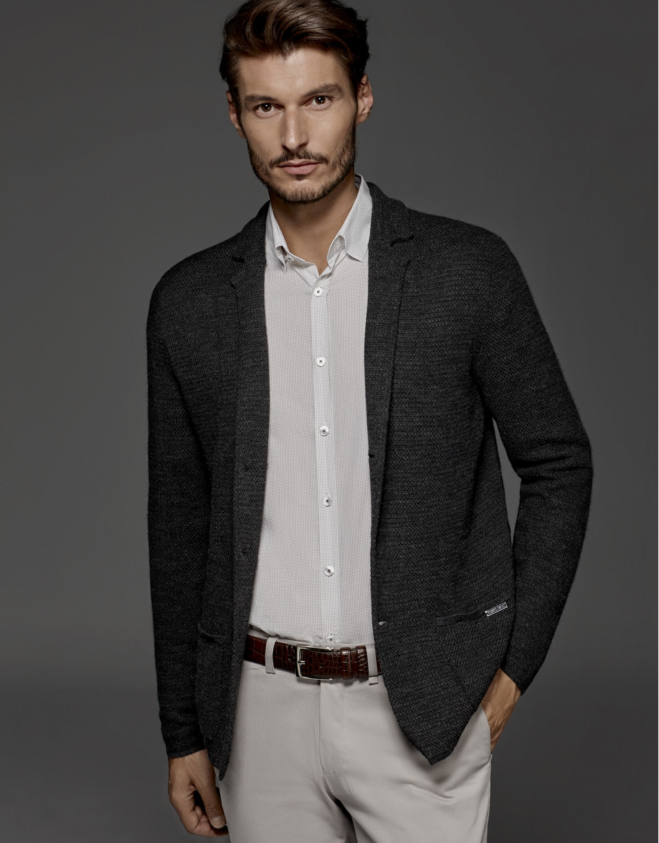 Gray sports jacket