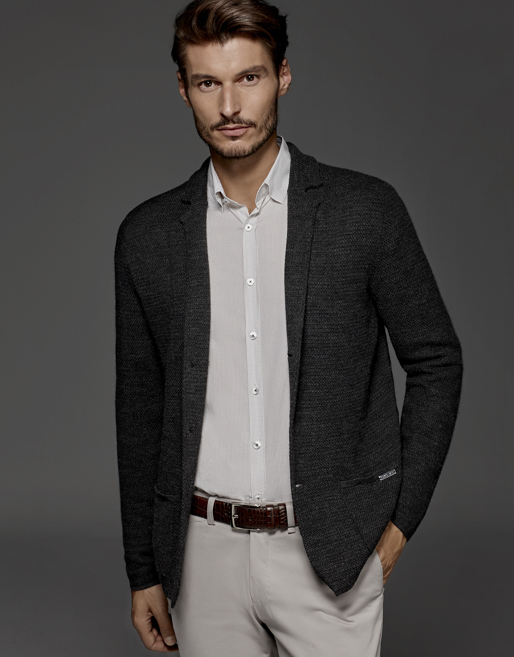 Gray sports jacket