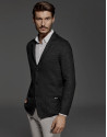 Chaqueta modelo americana gris