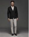 Chaqueta modelo americana gris