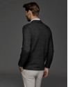 Chaqueta modelo americana gris