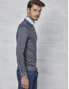 Jersey cuello caja tintado color gris
