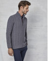 Gray jacket with zipper