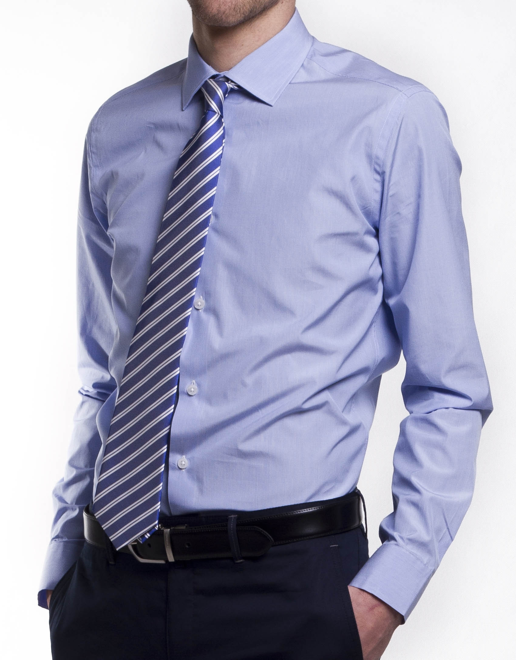 Camisa vestir raya fina