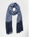 Foulard azulón con cenefa marino